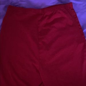Red biker shorts